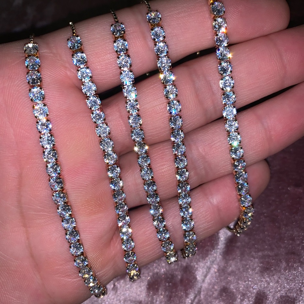 Tennis Bracelet Cubic Zirconia Crystals